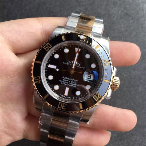 rolex two tone submariner replica|genuine rolex submariner.